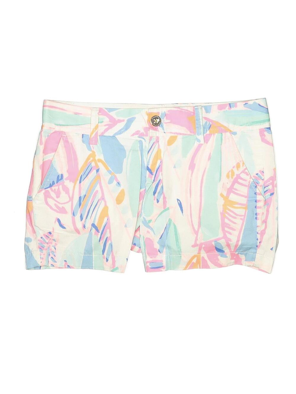 Lilly Pulitzer Printed Cotton Women's Casual Shorts Size 2